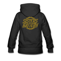 SPOD Frauen Premium Hoodie Schwarz / S Sisters of Battery - GOLD EDITION - Frauen Premium Hoodie E-Bike-Community