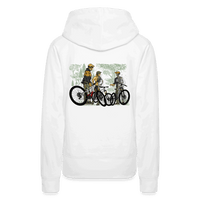 SPOD Frauen Premium Hoodie weiß / S 2 Seiten - Shred or Alive - Crew - Frauen Premium Hoodie E-Bike-Community