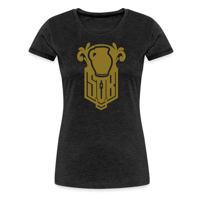 SPOD Frauen Premium T-Shirt Anthrazit / S Bembel - Gold - Frauen Premium T-Shirt E-Bike-Community
