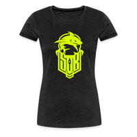 SPOD Frauen Premium T-Shirt Anthrazit / S Hai Bike - Neongelb - Frauen Premium T-Shirt E-Bike-Community