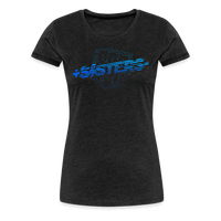 SPOD Frauen Premium T-Shirt Anthrazit / S Sisters Blue - Frauen Premium T-Shirt E-Bike-Community