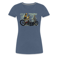 SPOD Frauen Premium T-Shirt Blau meliert / S Shred or Alive - Crew - Frauen Premium T-Shirt E-Bike-Community