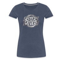 SPOD Frauen Premium T-Shirt Blau meliert / S Sisters of Battery 3D - Frauen Premium T-Shirt E-Bike-Community