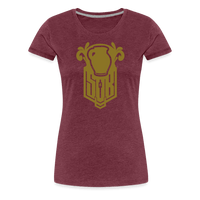 SPOD Frauen Premium T-Shirt Bordeauxrot meliert / S Bembel - Gold - Frauen Premium T-Shirt E-Bike-Community