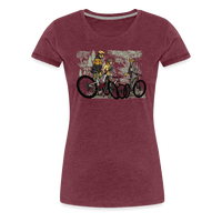 SPOD Frauen Premium T-Shirt Bordeauxrot meliert / S Shred or Alive - Crew - Frauen Premium T-Shirt E-Bike-Community