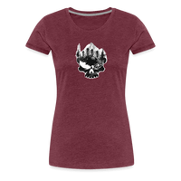 SPOD Frauen Premium T-Shirt Bordeauxrot meliert / S Skullgang Rider - Frauen Premium Shirt E-Bike-Community