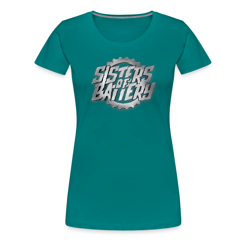 SPOD Frauen Premium T-Shirt Divablau / S Sisters of Battery 3D - Frauen Premium T-Shirt E-Bike-Community