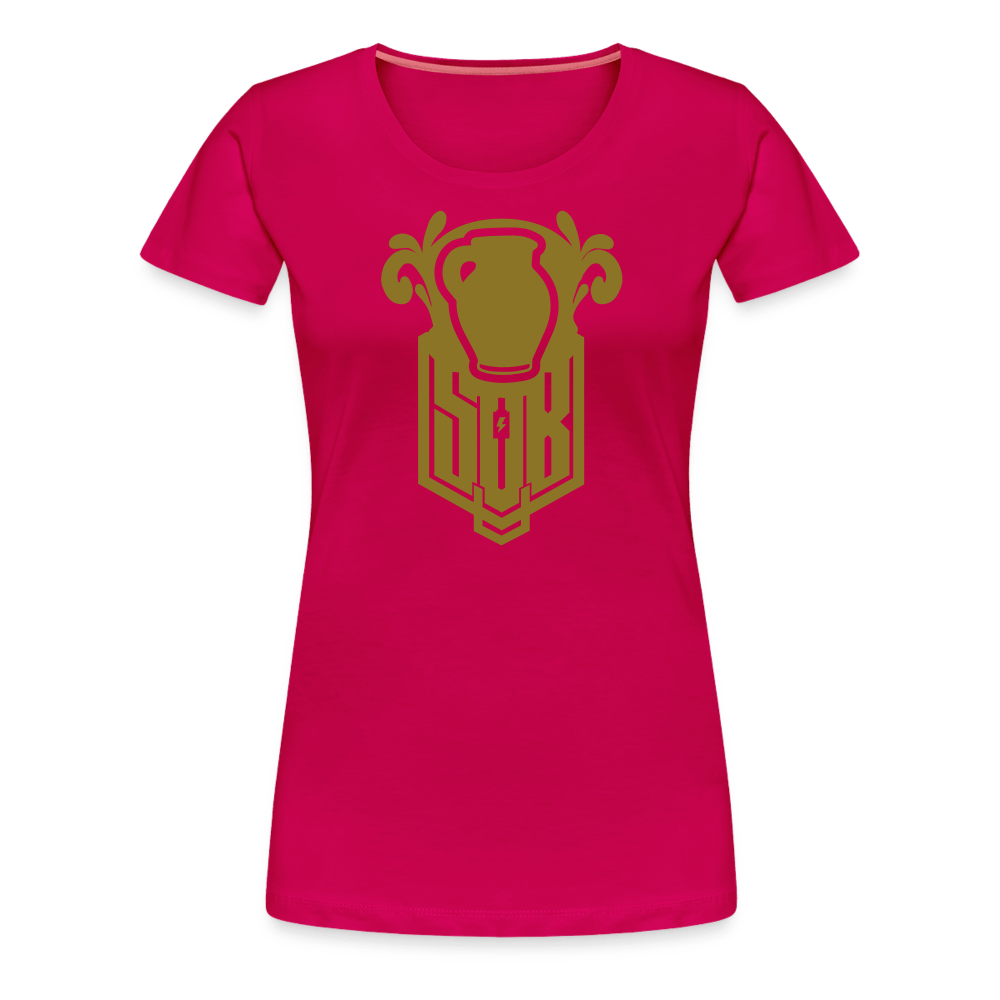 SPOD Frauen Premium T-Shirt dunkles Pink / S Bembel - Gold - Frauen Premium T-Shirt E-Bike-Community