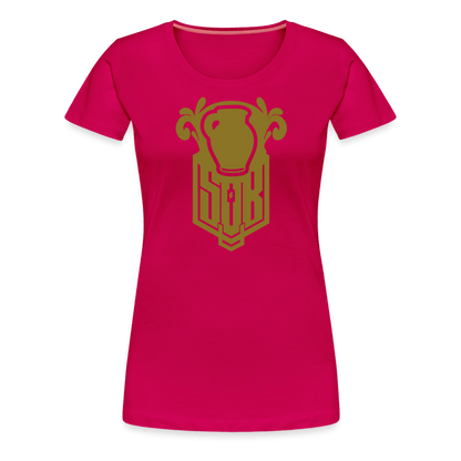 SPOD Frauen Premium T-Shirt dunkles Pink / S Bembel - Gold - Frauen Premium T-Shirt E-Bike-Community