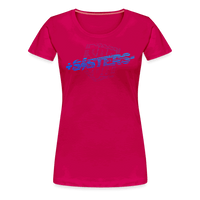 SPOD Frauen Premium T-Shirt dunkles Pink / S Sisters Blue - Frauen Premium T-Shirt E-Bike-Community