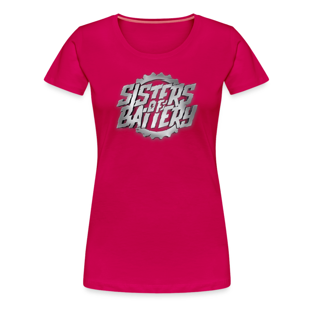SPOD Frauen Premium T-Shirt dunkles Pink / S Sisters of Battery 3D - Frauen Premium T-Shirt E-Bike-Community