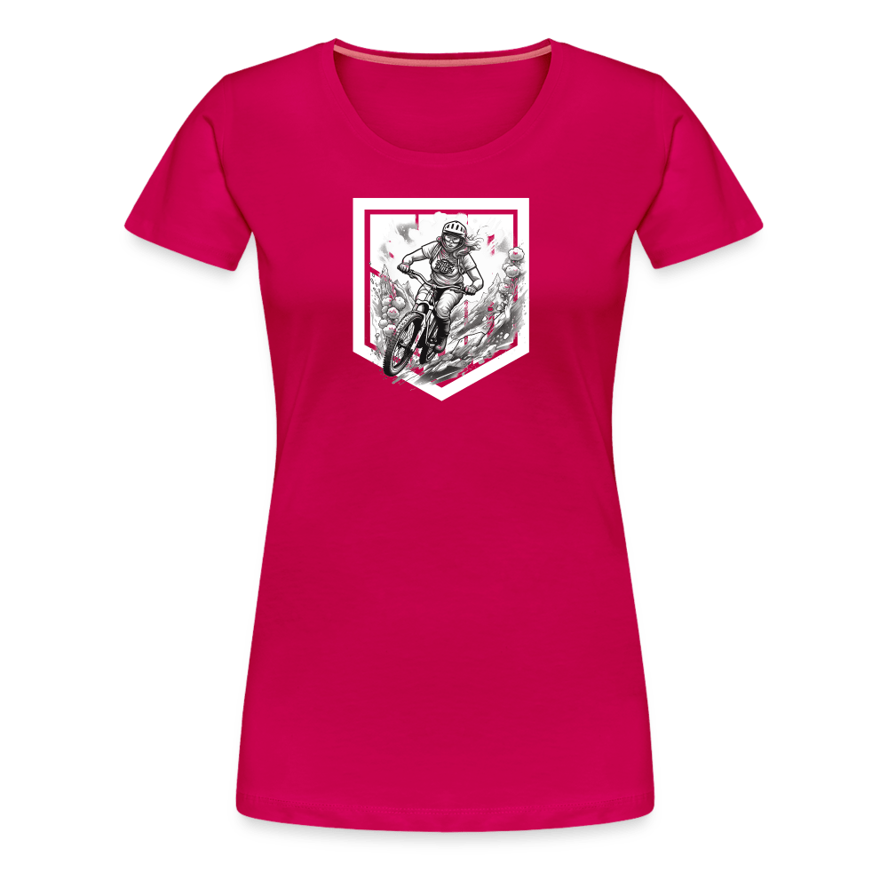 SPOD Frauen Premium T-Shirt dunkles Pink / S Sisters of Battery - SoB - Frauen Premium T-Shirt E-Bike-Community