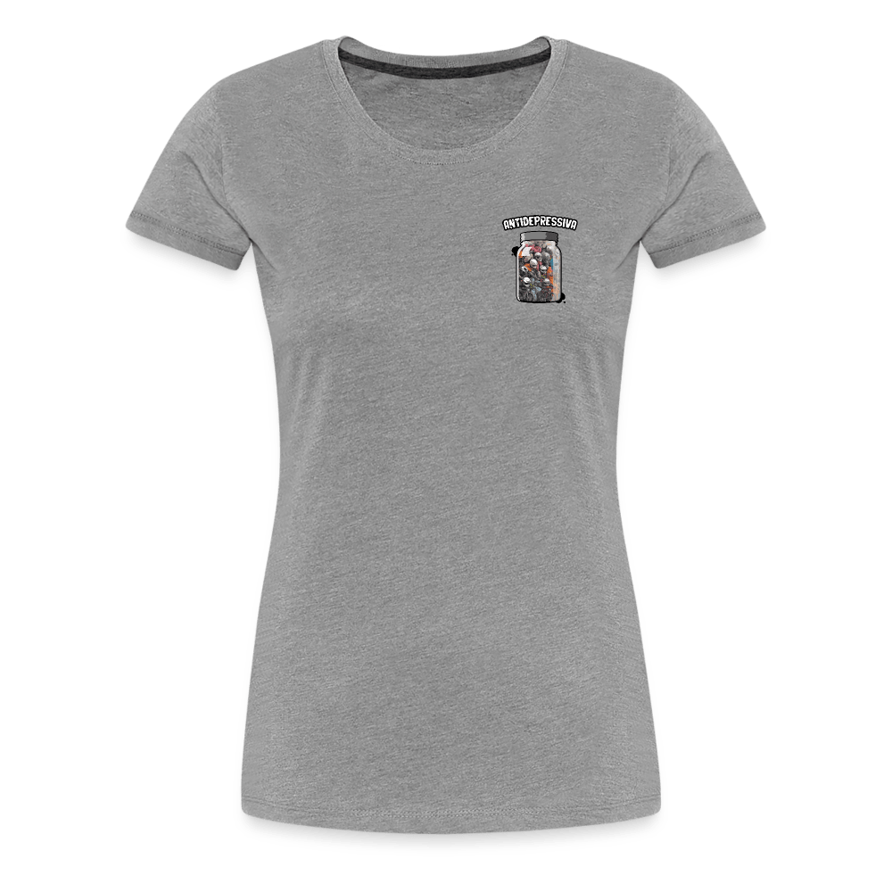 SPOD Frauen Premium T-Shirt Grau meliert / S Antidepressiva - Frauen Premium T-Shirt E-Bike-Community