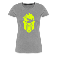 SPOD Frauen Premium T-Shirt Grau meliert / S Hai Bike - Neongelb - Frauen Premium T-Shirt E-Bike-Community