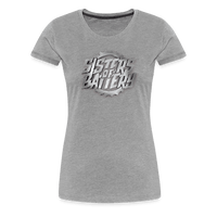 SPOD Frauen Premium T-Shirt Grau meliert / S Sisters of Battery 3D - Frauen Premium T-Shirt E-Bike-Community