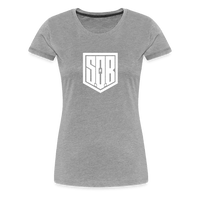 SPOD Frauen Premium T-Shirt Grau meliert / S SISTERS OF BATTERY - SOB - Women’s Premium T-Shirt E-Bike-Community