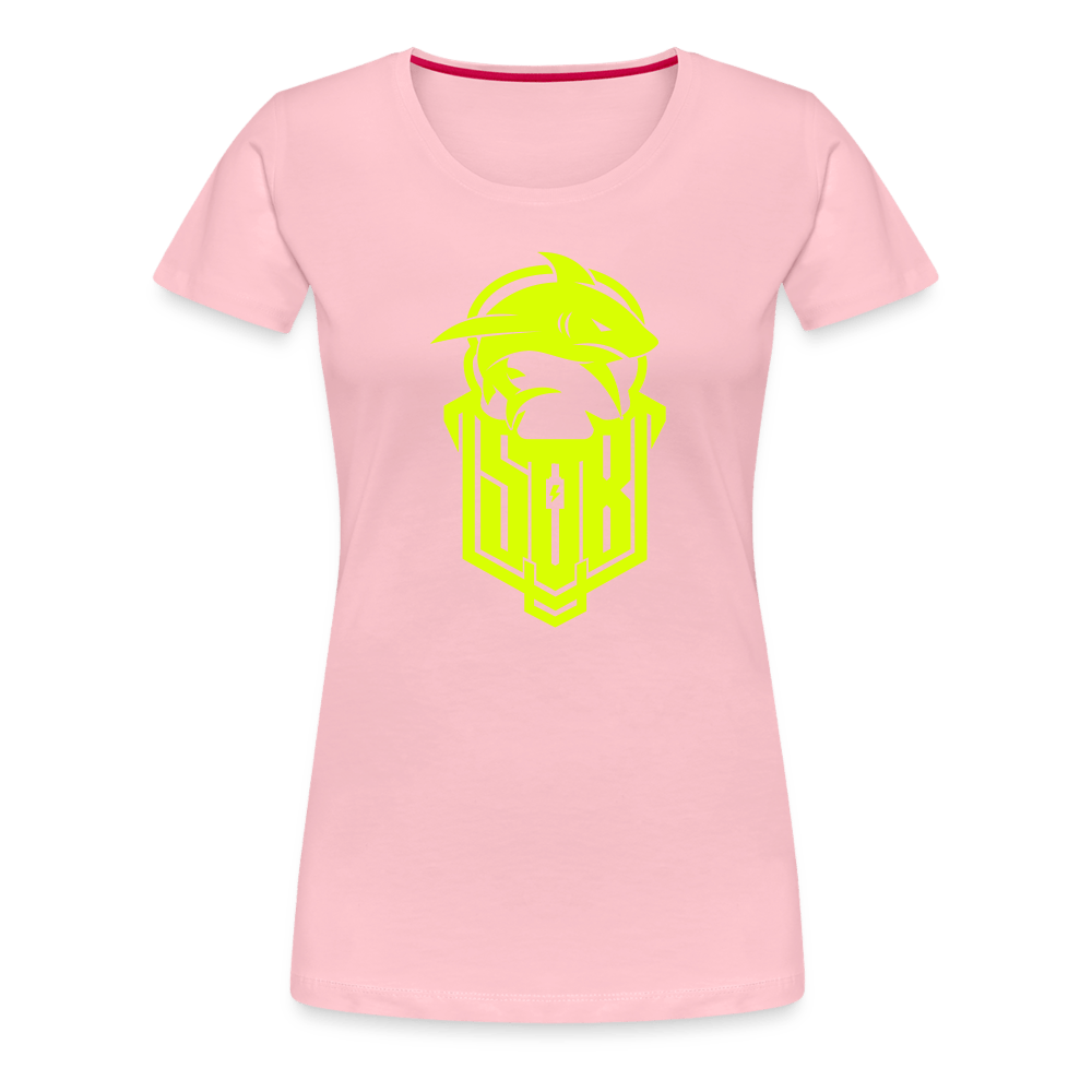 SPOD Frauen Premium T-Shirt Hellrosa / S Hai Bike - Neongelb - Frauen Premium T-Shirt E-Bike-Community