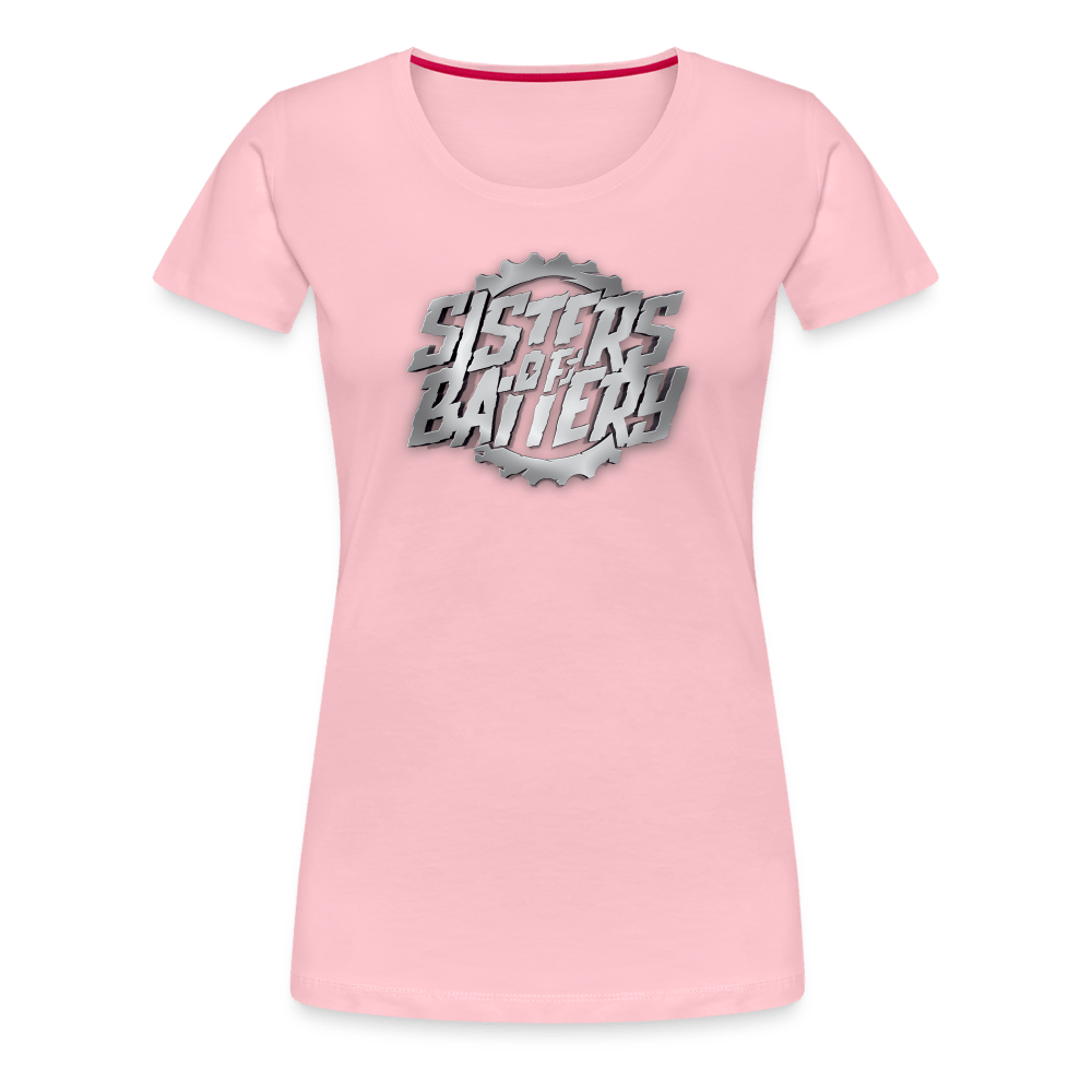 SPOD Frauen Premium T-Shirt Hellrosa / S Sisters of Battery 3D - Frauen Premium T-Shirt E-Bike-Community
