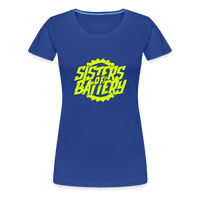 SPOD Frauen Premium T-Shirt Königsblau / S Sisters of Battery - Neongelb Frauen Premium T-Shirt E-Bike-Community