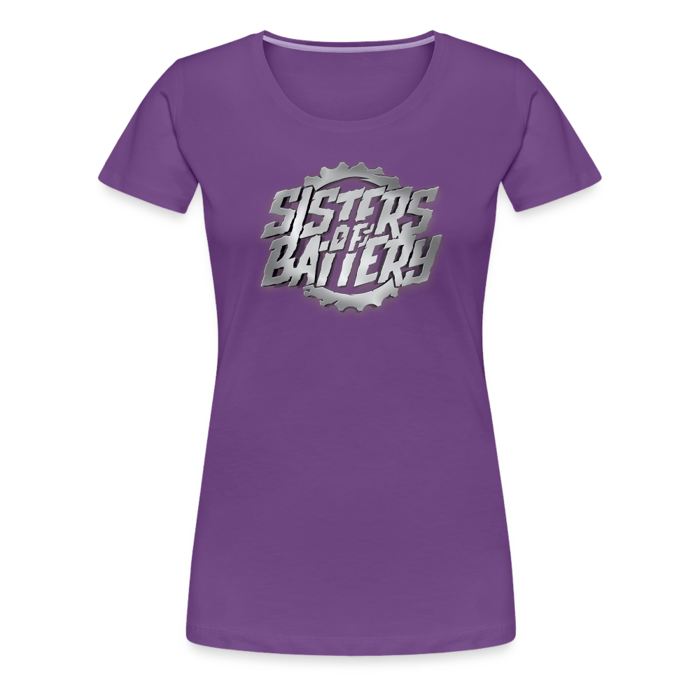 SPOD Frauen Premium T-Shirt Lila / S Sisters of Battery 3D - Frauen Premium T-Shirt E-Bike-Community
