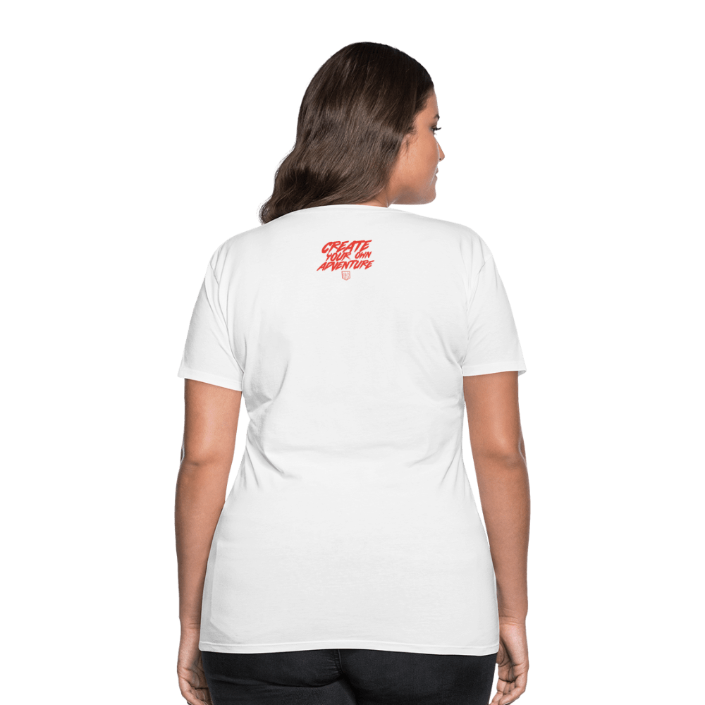 SPOD Frauen Premium T-Shirt LOSE THE PATH - CREATE YOUR OWN ADVENTURE E-Bike-Community