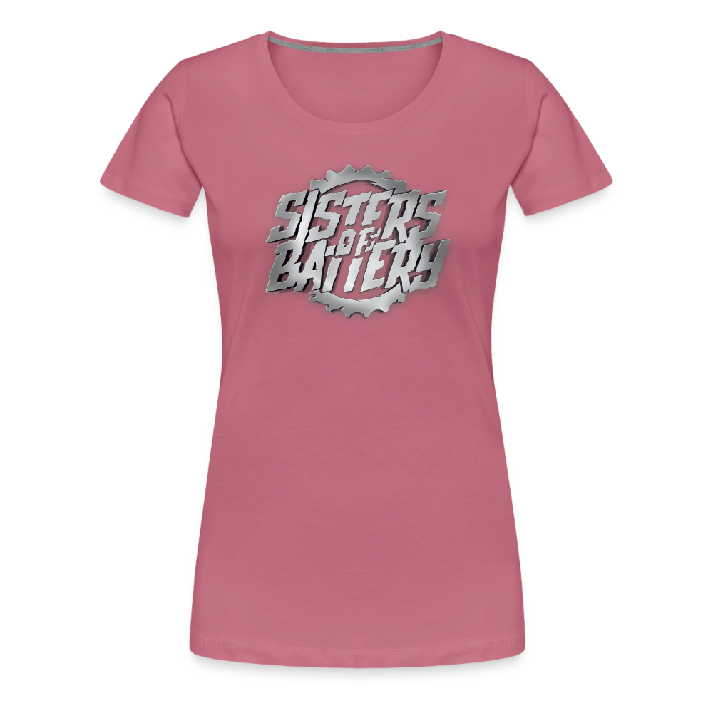 SPOD Frauen Premium T-Shirt Malve / S Sisters of Battery 3D - Frauen Premium T-Shirt E-Bike-Community