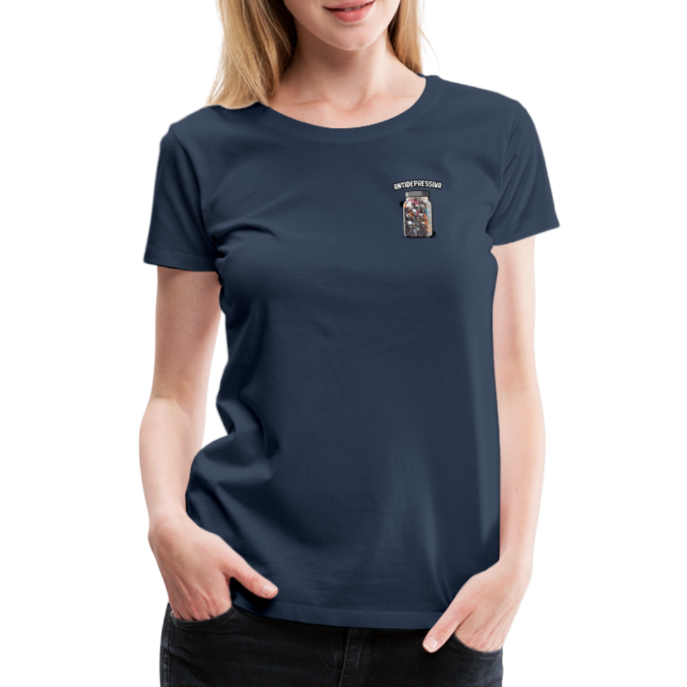 SPOD Frauen Premium T-Shirt Navy / S Antidepressiva - Frauen Premium T-Shirt E-Bike-Community