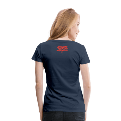 SPOD Frauen Premium T-Shirt Navy / S LOSE THE PATH - CREATE YOUR OWN ADVENTURE E-Bike-Community