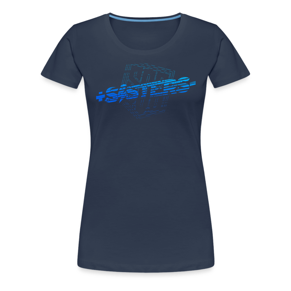 SPOD Frauen Premium T-Shirt Navy / S Sisters Blue - Frauen Premium T-Shirt E-Bike-Community