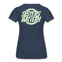 SPOD Frauen Premium T-Shirt Navy / S Sisters of Battery - Glow in the Dark - Frauen Premium T-Shirt E-Bike-Community
