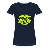 SPOD Frauen Premium T-Shirt Navy / S Sisters of Battery - Neongelb Frauen Premium T-Shirt E-Bike-Community