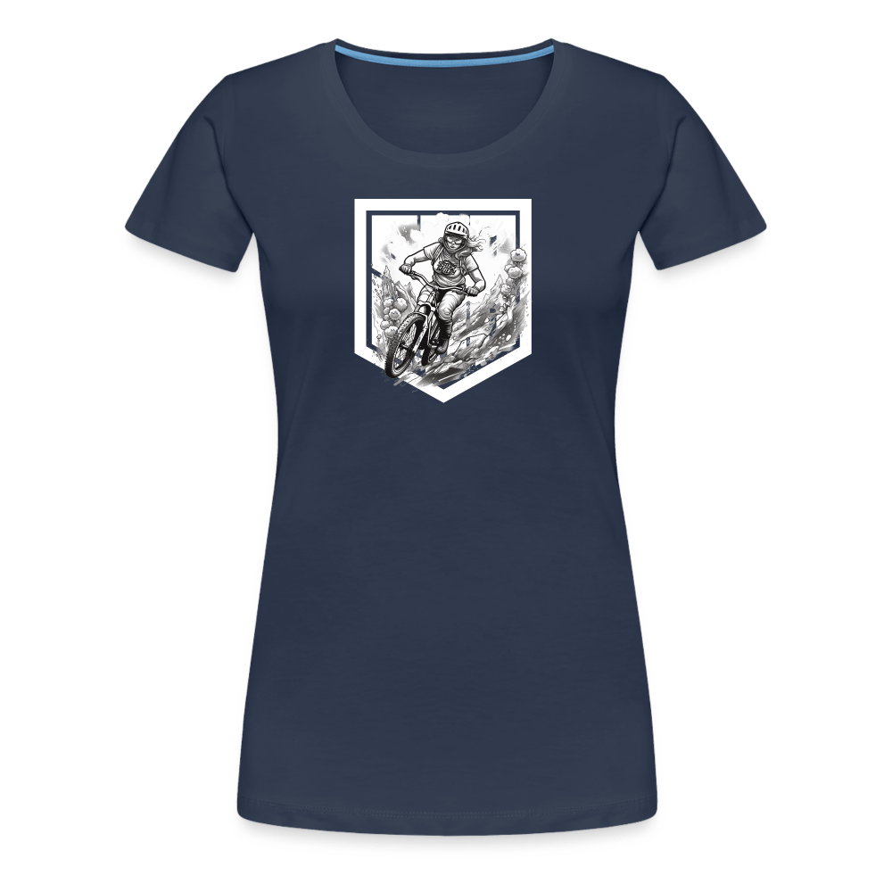 SPOD Frauen Premium T-Shirt Navy / S Sisters of Battery - SoB - Frauen Premium T-Shirt E-Bike-Community