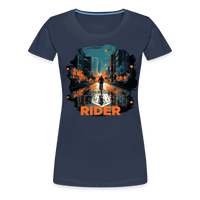 SPOD Frauen Premium T-Shirt Navy / S Urban Rider - Frauen Premium T-Shirt E-Bike-Community