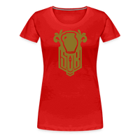 SPOD Frauen Premium T-Shirt Rot / S Bembel - Gold - Frauen Premium T-Shirt E-Bike-Community