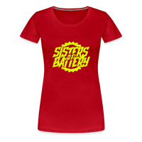 SPOD Frauen Premium T-Shirt Rot / S Sisters of Battery - Neongelb Frauen Premium T-Shirt E-Bike-Community