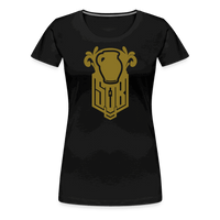 SPOD Frauen Premium T-Shirt Schwarz / S Bembel - Gold - Frauen Premium T-Shirt E-Bike-Community