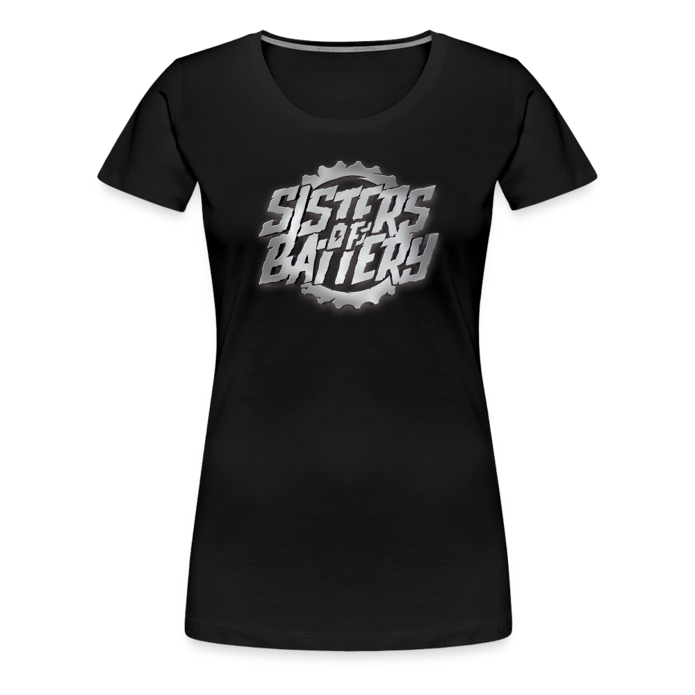 SPOD Frauen Premium T-Shirt Schwarz / S Sisters of Battery 3D - Frauen Premium T-Shirt E-Bike-Community