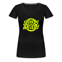 SPOD Frauen Premium T-Shirt Schwarz / S Sisters of Battery - Neongelb Frauen Premium T-Shirt E-Bike-Community