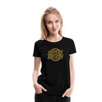 SPOD Frauen Premium T-Shirt Schwarz / S Sisters of Battery - Signature GOLD Edition - Frauen Premium T-Shirt E-Bike-Community