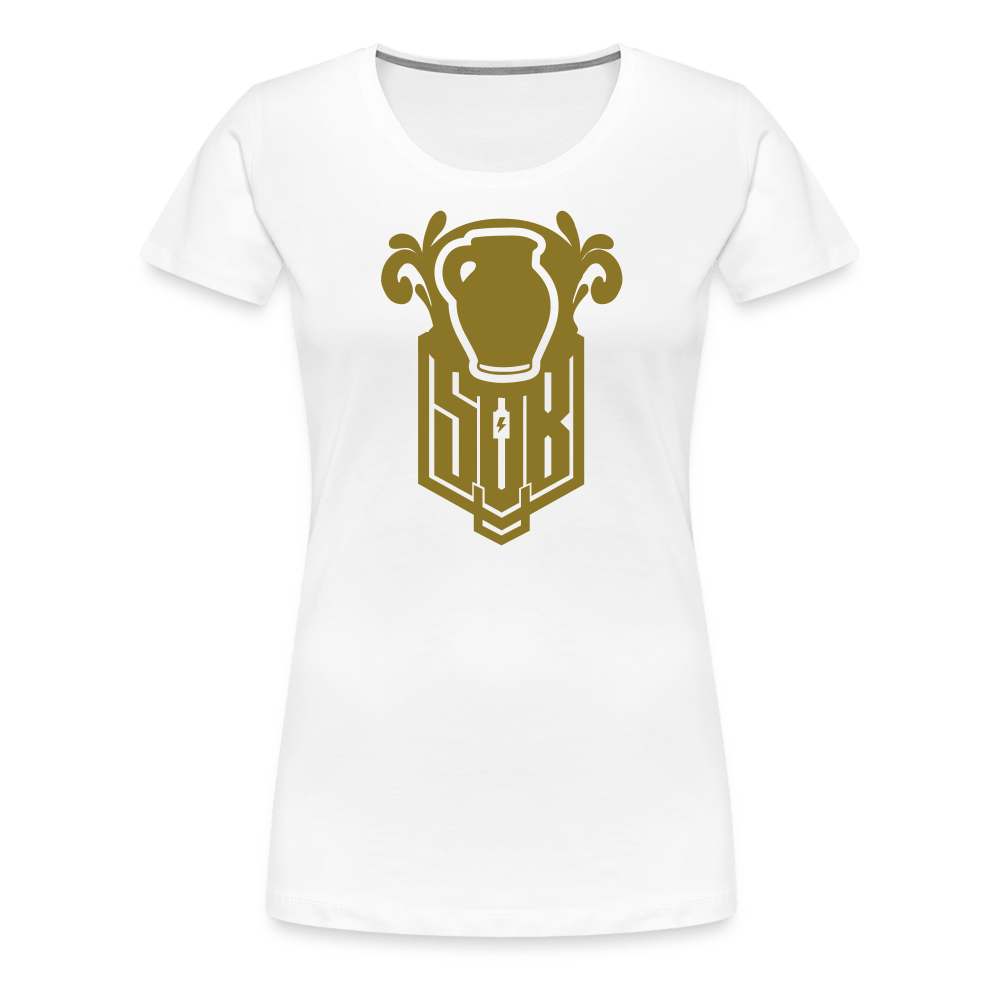 SPOD Frauen Premium T-Shirt weiß / S Bembel - Gold - Frauen Premium T-Shirt E-Bike-Community