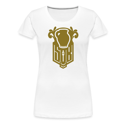 SPOD Frauen Premium T-Shirt weiß / S Bembel - Gold - Frauen Premium T-Shirt E-Bike-Community