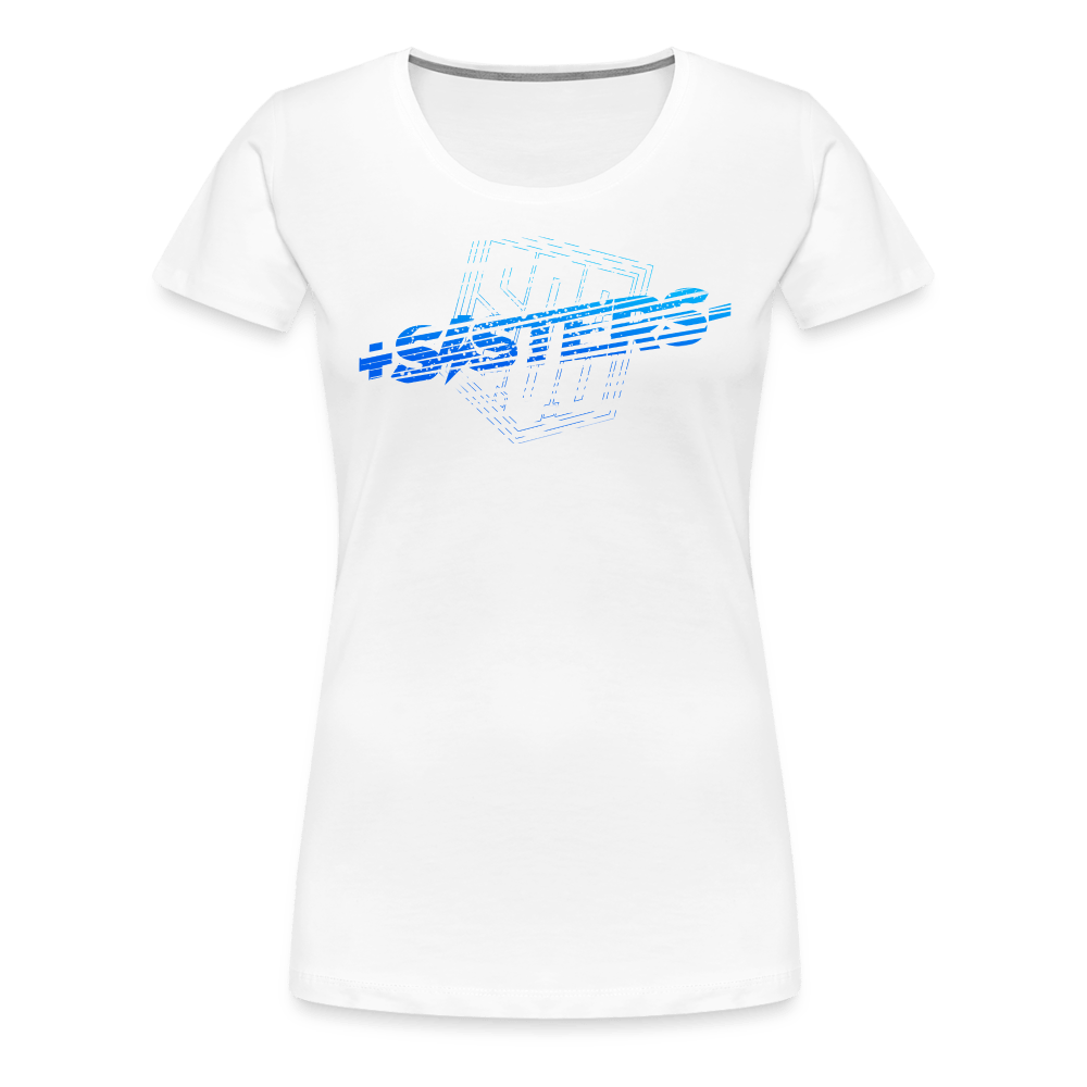 SPOD Frauen Premium T-Shirt weiß / S Sisters Blue - Frauen Premium T-Shirt E-Bike-Community