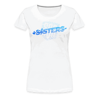 SPOD Frauen Premium T-Shirt weiß / S Sisters Blue - Frauen Premium T-Shirt E-Bike-Community
