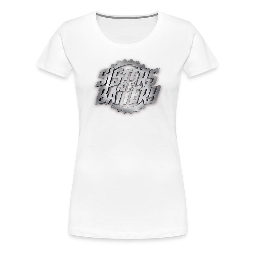 SPOD Frauen Premium T-Shirt weiß / S Sisters of Battery 3D - Frauen Premium T-Shirt E-Bike-Community