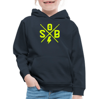 SPOD Kinder Premium Hoodie Navy / 98/104 (3-4 Jahre) SoB Cross Kids Premium Hoodie E-Bike-Community