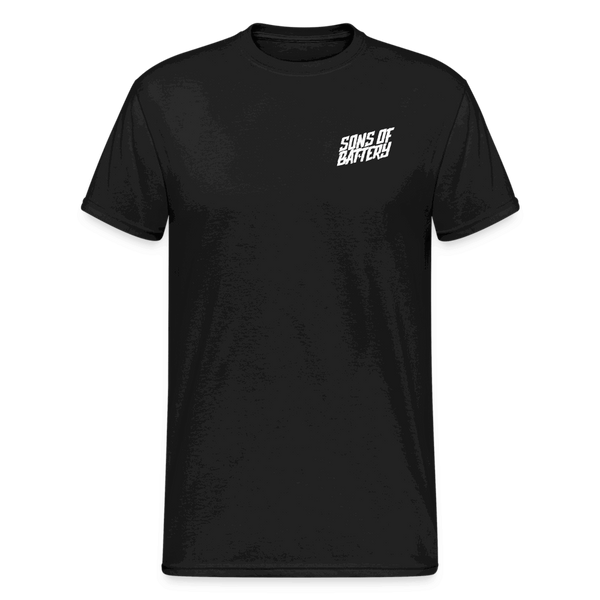 SPOD Männer Gildan Heavy T-Shirt Schwarz / S Brust / Rücken - Enduro Signature - Heavy Shirt E-Bike-Community