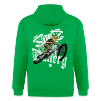 SPOD Männer Heavyweight Kapuzenjacke Kelly Green / S Sons of Battery Brush - Männer Kapuzenjacke E-Bike-Community