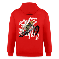 SPOD Männer Heavyweight Kapuzenjacke Rot / S Sons of Battery Brush - Männer Kapuzenjacke E-Bike-Community