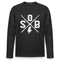 SPOD Männer Premium Bio Langarmshirt Anthrazit meliert / S Cross Logo Premium Langarmshirt E-Bike-Community