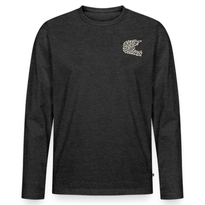 SPOD Männer Premium Bio Langarmshirt Anthrazit meliert / S Sons Spezial Edition - Männer Premium Langarmshirt E-Bike-Community